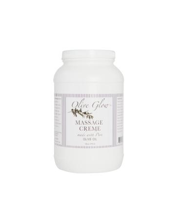 Olive Glow Massage Cream Made with Olive Oil to Repair Dry Skin & Soothe Sore Muscles Best Skin Therapy Lotion Moisturizes Skin During Massages for Smooth Soft Skin Professional Grade 1 Gallon
