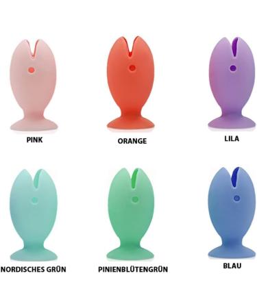 WondFans 10-Piece Silicone Fish-Shaped Standing Toothbrush Case - Pine Blossom Green | International Shipping - Buy Online on GoSupps.com