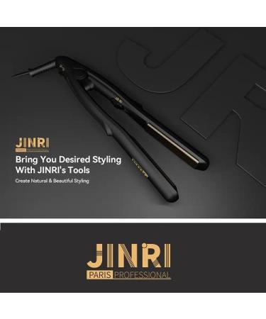 Jinri Hair Straightener with Titanium Plates - 0.8 Inch Flat Iron Travel Size Dual Voltage - Black - Buy Online on GoSupps.com