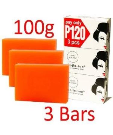 Kojie San Kojie San Skin Brightening Kojic Acid 3 Bars Soap 100g Fades Age Spots Freckles and Other Signs of Sun Damage Heals Acne Spots and Erases Scars and Red Marks