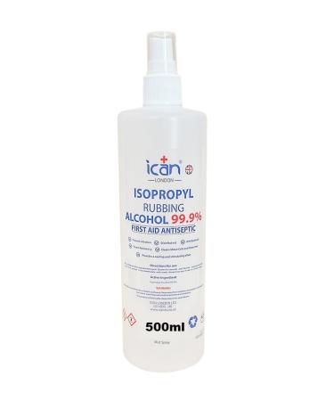ican london isopropyl rubbing alcohol 99.9% first aid antiseptic 500ml spray