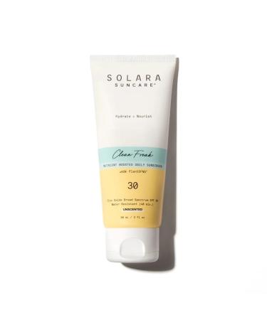 Solara Suncare - Clean Freak Nutrient Boosted Sunscreen SPF 30 (Sport) | EWG Verified Vegan Cruelty Free Reef friendly | Unscented Zinc Oxide Broad Spectrum Water Resistant (3 fl oz | 90 ml)