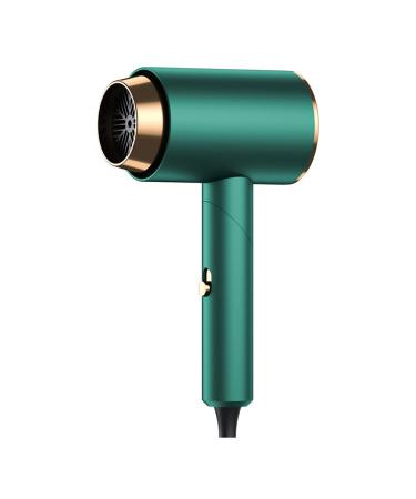 Negative Ionic Hair Dryer 1200W with Concentrator Portable Foldable Hairdryer 3 Speed Folding Portable Mini Hairdryer for Home Living and Travel Green Small Gift