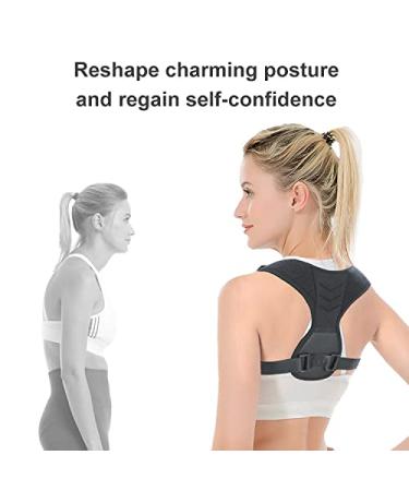 Posture Corrector for Men & Women | Adjustable Upper Back Brace for Neck Back & Shoulder Pain Relief - Universal Fit - Buy Online on GoSupps.com