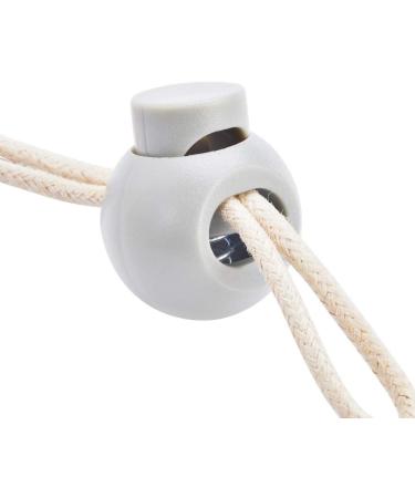 DYZD Single Hole Cord Lock Plastic Toggle Stopper for Drawstrings & Paracord (20 PCS, White) - Buy Online on GoSupps.com