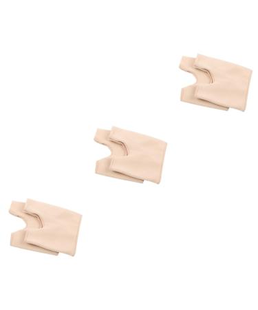 Ipetboom 3 Pairs Bunions Socks Thumb Bunion Sleeve Thumb Bunions Straightener Big Separator Thumb Separator Orthotics Splitter Apricot Color Big Toes Separator