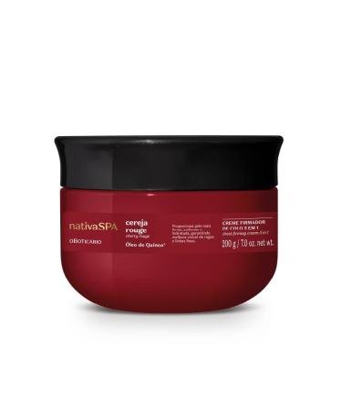 O BOTICARIO O Botic rio Nativa SPA Cherry Red 200g | 5-in-1 Firming Body Cream | For Neck and Neckline | Improves Flaccidity and Fine Lines Moisturizing Lotion | Vegan
