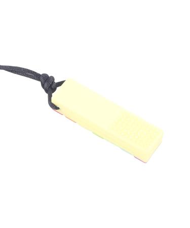 Sensory Chew Necklace for Kids - Colorful Soft Gum Baby Teether Toy (Yellow) - Buy Online on GoSupps.com