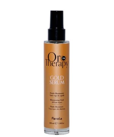 Fanola - Oro Therapy Gold Serum Fluido Illuminante Illuminating Fluid 100ml/3 38 fl.oz Made in Italy Italian Import