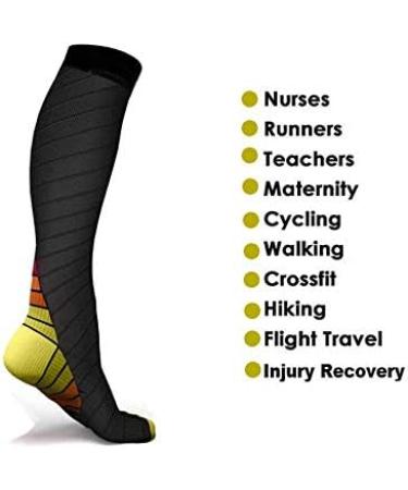 Zlyj 3 Couple Compression Socks - Fitness Running & Cycling Knee Socks for Men & Women - XL Size - Buy Online on GoSupps.com