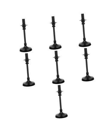 Zerodeko 7 Pcs Wrought Iron Decorative Candle Holder Vintage Candle Holder Metal Candle Holder Retro Candleholder Chicken Wings Fireplace Stand Pillar Candle Holder Christmas Candle Holders Blackx7pcs 26x10cmx7pcs