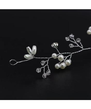Bridal Flower Pearl Hair Clip Comb - Elegant Wedding Headpiece for Women - Silver Hair Accessory for Brides, Bridesmaids, Prom, Birthday Parties - Buy Online on GoSupps.com