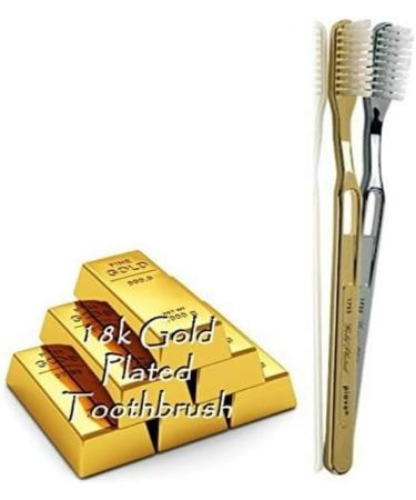 Buy 55Dental Gold Toothbrush - 18K Gold Plated Tynex Bristle Medium Soft - Premium Quality International Shipping - Buy Online on GoSupps.com
