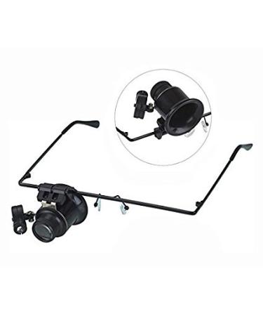Watch Repair Eye Magnifier Glasses 20X Magnifying Glasses Loupe Jeweler LED Light Lamp Single Lens