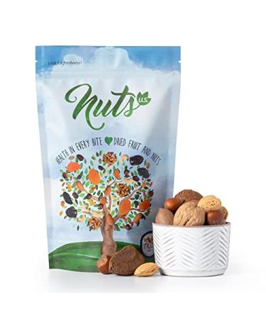 Mixed Nuts In Shell - Almonds, Walnuts, Hazelnuts, Pecans, Brazil Nuts | 1 LB - No Added Colors, No Artificial Flavors - Buy Online on GoSupps.com