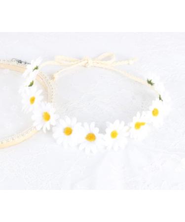 Sunflower Crown Hair Wreath | Adjustable Daisy Headband for Women & Girls | Floral Hippie Headpiece for Prom & Wedding - Buy Online on GoSupps.com