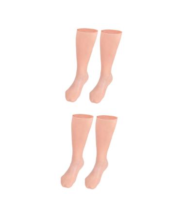 minkissy 2 Pairs Exfoliating Moisturizing Socks Long Moisturizing Socks Foot Lotion Socks Cracked Heels Socks Reusable Moisturizing Socks Moisturizer Socks Girl Socks Sebs Women's Socks