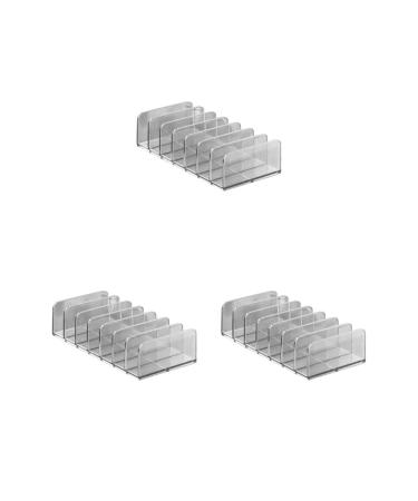 Paowsietiviity Set of 3 makeup organizers with 7 grids for organizing vertical blush contours S