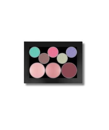 PUZZLE Magnetic Makeup Palette | Black Empty Refillable Travel Friendly Eco-Friendly Storage for Eyeshadow Blush Bronzer Highlighter & Powder (Small)