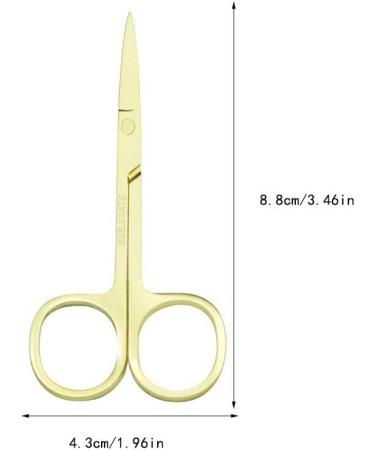 IOIUSKKU Nail Cuticle Nippers Stainless Steel Scissors Eyebrow Trimmer Trimming Tool Plated Gold - Buy Online on GoSupps.com
