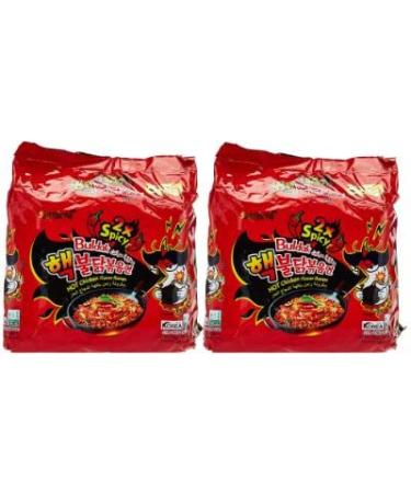 Gharana Swaad Ka Khazaana SAMYANG Spicy Hot (2x Spicy) Hot Chicken Flavour Ramen Noodles 2x Spicy Korean Ramen Noodles - Pack of 10 1 1400.0 gram