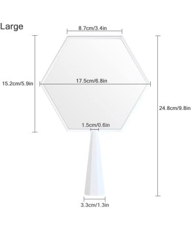 Large Cute Handheld Mirror for Shaving Salon & Makeup - Portable Single-Sided Vanity Mirror for Men & Women - Buy Online on GoSupps.com