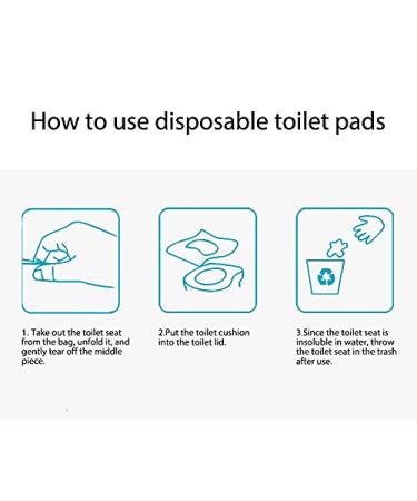 NEAGLORY 100 Pack Disposable Plastic Toilet Seat Covers for Travel & Potty Training - Individually Wrapped, Waterproof & Non-Slip - Ideal for Toddlers, Pregnant Moms & Adults - 100 Pieces - Buy Online on GoSupps.com