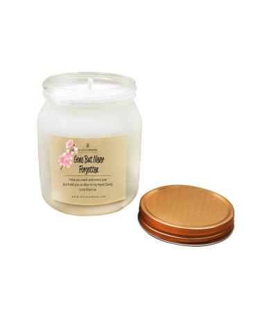 Gone But Never Forgotten Personalised Honey Jar Candle Made to Order/Handmade/Personalised/SOYA Wax (Lemongrass & Ginger Large) Lemongrass & Ginger Large