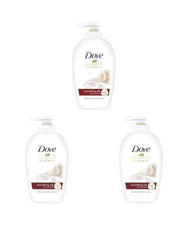 Dove Nourishing Silk Liquid Hand Wash effective antibacterial cleansing for silky-soft and protected hands 250 ml (Pack of 3) Orchid 250 ml (Pack of 3)