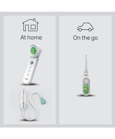 Braun Healthcare Baby Kit: No Touch + Touch Forehead Thermometer, Nasal Aspirator, Stick Thermometer - Health Essentials for Home and On the Go - Buy Online on GoSupps.com