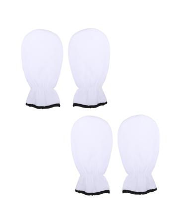 Healeved 2 Pairs Maintenance Care Gloves Moisturizing Spa Gloves Hot Wax Moisturizing Mitts Wax Gloves Hand Gloves Moisturizing Gloves Paraffin Wax Mitts Polyester White Heater Work Nourish