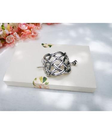 2 Pcs Viking Celtic Knot Hair Clips - Alloy Hair Sticks for Women & Girls - Silver Long Hair Accessories - Buy Online on GoSupps.com