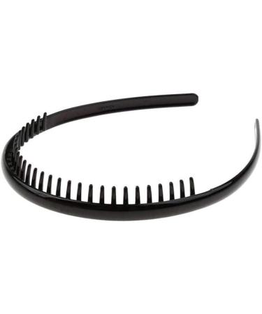 2Pcs Men's Shark Tooth Hair Comb Headband - Plastic Alice Band with Teeth Grip - Buy Online on GoSupps.com