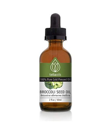 Broccoli Seed Oil - 100% Pure Cold Pressed  Extra Virgin Unrefined Oil 2oz / 60ml - Anti-aging Product - Very Effective for Hair 2 Fl Oz (Pack of 1)