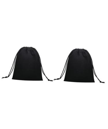LIFKOME Hair Blower 2pcs Padded Arm Sleeve Faux Fur Coat Black Drawstring Pouch Drawstring Bag Hair Dryer Multifunction