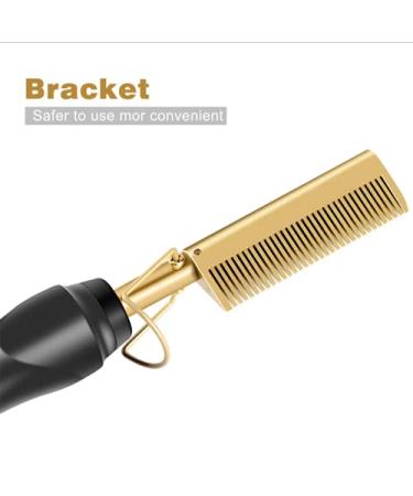 Hot Comb Hair Straightener - Electric Folding Heat Pressing Comb for Wet & Dry Wigs | Upgrade Multifunctional Copper Brush - Buy Online on GoSupps.com