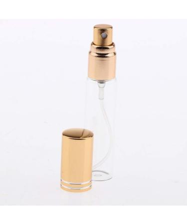 Fenteer 10ml Gold Mini Glass Spray Bottle - Refillable Travel Cosmetics Atomizer & Liquid Dispenser - Buy Online on GoSupps.com