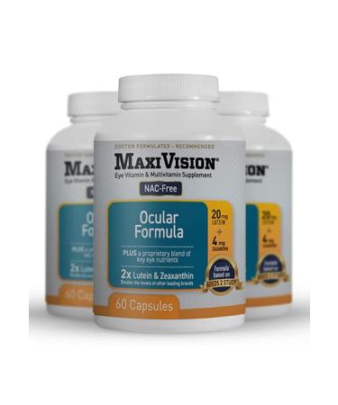 MedOp MaxiVision Ocular Formula - NACFREE - 60 Capsules, 3 Bottles