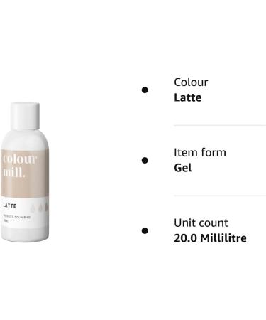 Colour Mill Oil Based Food Colouring 20ml - Latte Shade for Icings, Chocolate, Dough & More - Buy Online on GoSupps.com