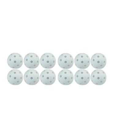 Champion Sports Plastic Golf Balls for Golf Practice, 12 Pack, White, Durable, Hollow Golf Wiffle Ball Set for Kids, Beginners, Lightweight Golf Ball with Limited Flight, Premium Golf Equipment