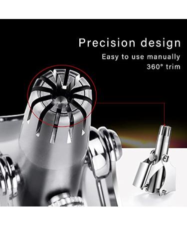 KEMEI Nose Hair Trimmer for Men - Waterproof Stainless Steel Allergy-Free Battery-Free Ear Trimmer - Buy Online on GoSupps.com