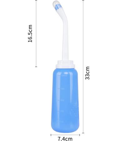 Sustainable Travel Bidet & Stoll Cleaner | Handwiper & Personal Sprayer with 2 Nozzles - Ideal for Home Toilets & Outdoor Hiking - Blue - Buy Online on GoSupps.com