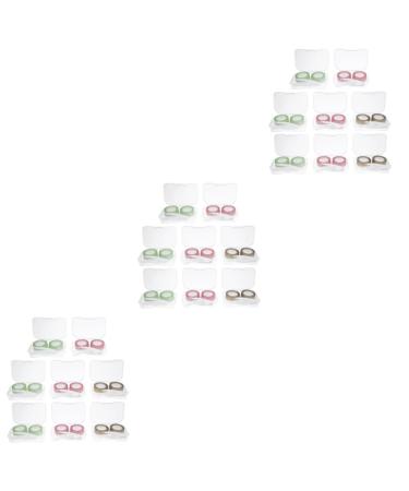 Healvian 24 STK contact lens container holder bottle with contact lens solution case address book travel accessories portable contact box wear -resistant contact housing main communication box travel