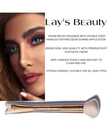 LAY'S Beauty Self Contour Nose Brush - 2in1 Double Sided Sculpting and Concealing Brush for Nose Shape, Vegan-Friendly Small Foundation Brush for Blending - Beginner's Essential - Buy Online on GoSupps.com