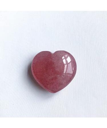 Gemstones for Decoration Strawberry Heart Gemstones Natural Quartz JewelryStones Decoration Aura (Color : Strawberry Size : 1pcs) zhenghong (Color : Strawberry Size : 2pcs) 2pcs Strawberry