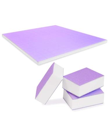Tachibelle 150 pcs Premium Made in Korea Purple Mini Buffer Blocks Double-Sided for Natural Nails  Manicure & Pedicures  Designed Soft for Natural Nail to Prevent Over Buffing 150 Count (Pack of 1)