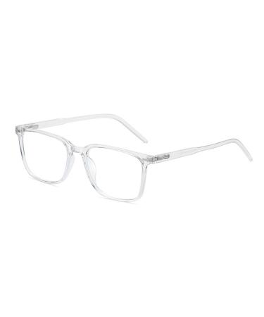 KDOQ Tr90 Light Frame Square Blue Light Blocking Glasses for Men and Women Anti Blue Ray Computer Eyewear Transparent