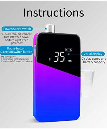 Professional Rechargeable Nail Drill for Acrylic and Gel Nails - 35000rpm Electric Manicure & Pedicure Tool - Portable Salon Machine (Gradient Red) - Buy Online on GoSupps.com