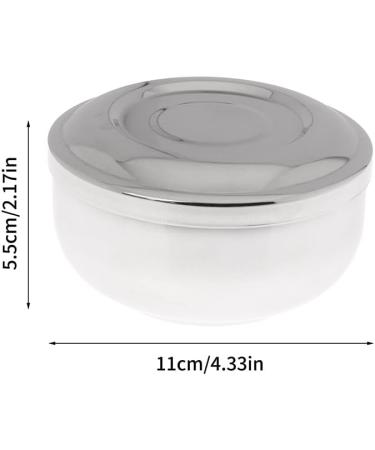 Aoyeah Stainless Steel Shaving Bowl with Lid - Glossy Hygienic Design for Clean Bathroom Shaves - Large Depth & Diameter - Buy Online on GoSupps.com