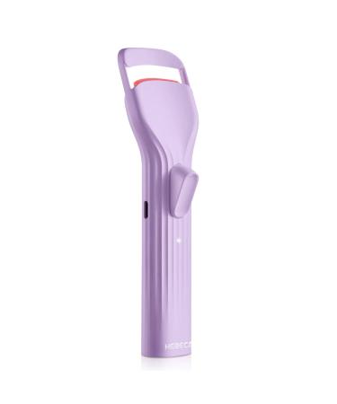 HEBECA Heated Eyelash Curlers  Electric Lash Curler with Larger Heating Silicone Pad for Long Lasting Perfect Eyelashes  No Pinching  Quick Rechargeable 600mAh Battery Lightweight Portable Size Violet
